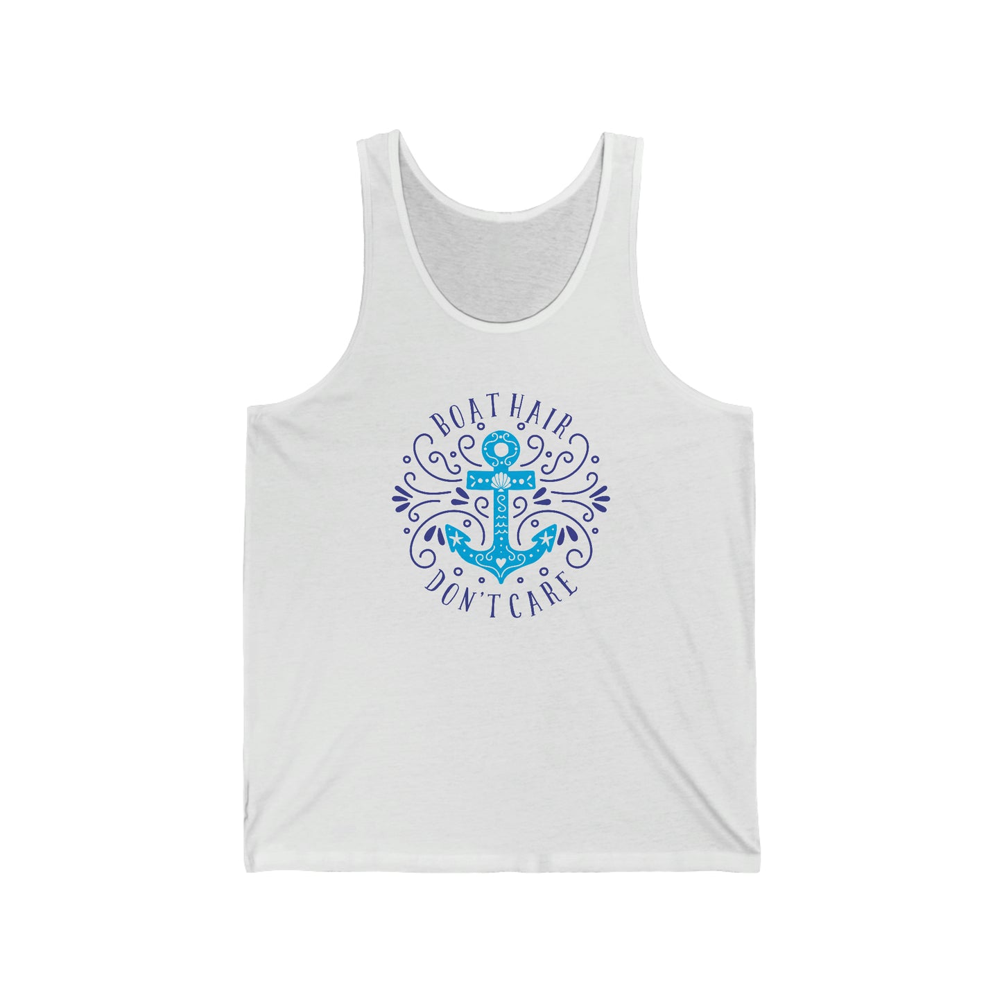 Boat Hair Don't Care-Unisex Jersey Tank_