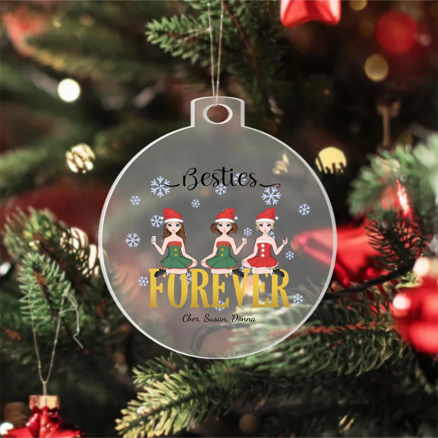 Besties Acrylic Ornament